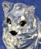 3 Pieces Signed SWAROVSKI : Large Angel 3.75" With Repaired Hand, Seated Cat 1.75" With Chips in Ear Tips & 1" Hedgehog + 2 Mirror Bases - 4