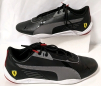 New PUMA Adults Ferrari R-Cat Nachina Sneajers: Black, Smoked Pearl, White (Size 9.5)