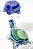 Pair of Signed Art Glass Turtles from Dockyard Glassworks, Bermuda - Approx 2.75" Long Ea, No Chips or Cracks - 2