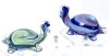 Pair of Signed Art Glass Turtles from Dockyard Glassworks, Bermuda - Approx 2.75" Long Ea, No Chips or Cracks - 3