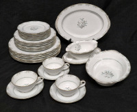 27 Pieces Noritake Dishes - Plates, Gravy Boat, Platter, Cups & Saucers and Serving Bowl
