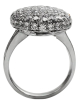 New 925 Silver Oval CZ Cluster Ring Exquisite Stamped <br/>Approximately .75 Inch Open Side Shank Size 7 - 3