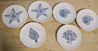 6 New | 5" Shell Design Plates
