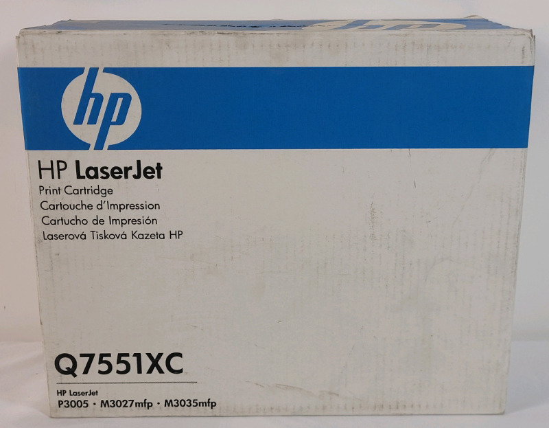 New , Sealed - HP LaserJet 51X - Q7551XC Black High Yield Original LaserJet Toner Cartridge . Retail $240