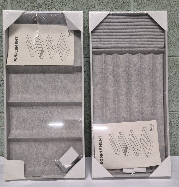 2 New IKEA Kompkement Drawer Inserts 20.75"L x 9.75"W x 2"H