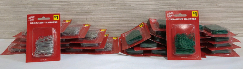 32 New Packages Holiday Style Ornament Hanger 100 per pack