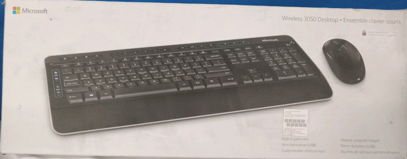 As New As Is | Microsoft Wireless 3050 Desktop Keyboard w/ Built-in Palm Rest