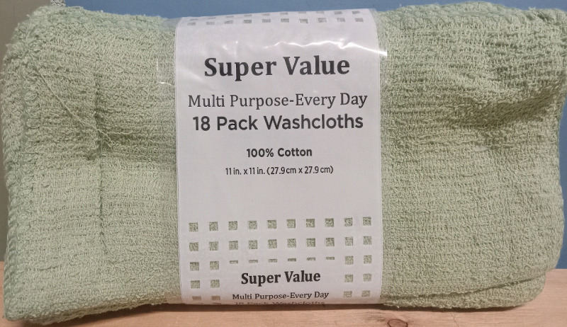 18 New | 11" x 11" Multi-purpose Every Day 100% Cotton Washcloths