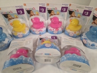 9 New | Duck Duck Clean Soft Washcloth w/ Rubber Duckie Handle | Measures 4&frac12;" x 4&frac12;" Ea.