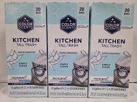 60 New | 2ftx2ft Tall Kitchen Trash Garbage Bags | 3 Packs ttl.