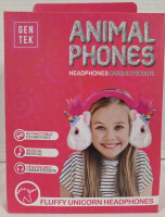 New | GENTEK AnimalPhones Headphones | Fluffy Unicorn Design | 3.5mm Jack