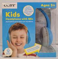 New | COBY Kids Headphones w/ Built in Mic | 3.5mm Jack