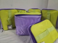 6 New | 10" x 9" x 7" Collapsable Lined Lunch Bags