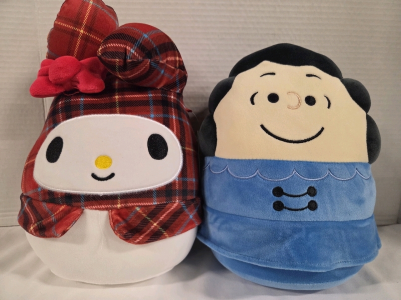 2 New | 10" HELLO KITTY & PEANUTS SQUISHMALLOWS | My Melody & Lucy