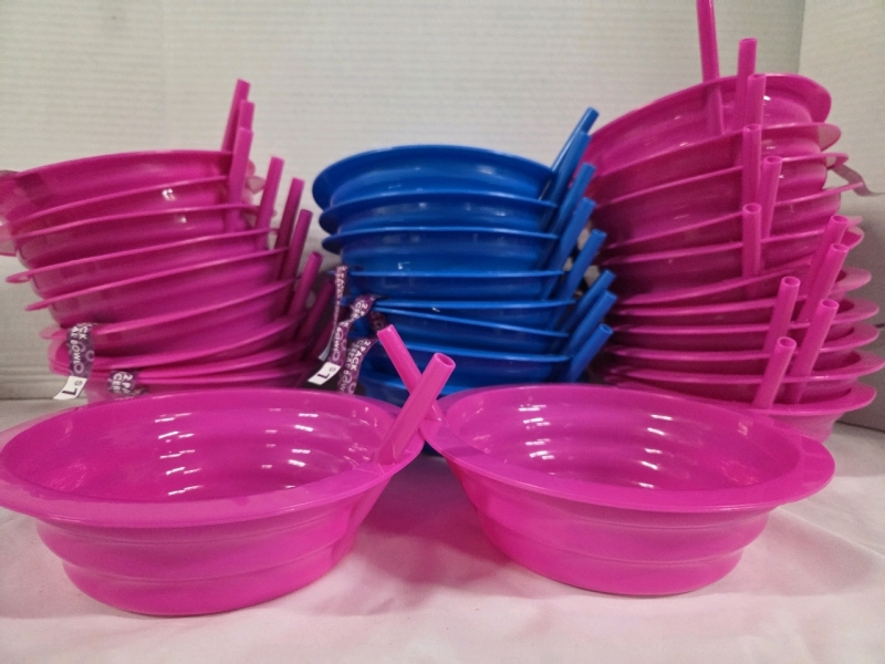 30 New | 6&frac12;" x 2" Cereal Bowls w/ Built in Straw