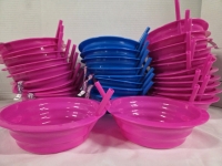 30 New | 6&frac12;" x 2" Cereal Bowls w/ Built in Straw