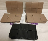 5 New Wallets | Material: PU Leather | Measurements: 4.8" X 3.5" (Folded) each