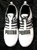 PUMA Men's Cell Regulate Mesh Training Shoes: White, Black, High-Risk Red (Size 10)