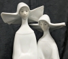 Vintage Lladro Spanish Porcelain "Two Nuns" Ceramic Figurine - 13" Tall, No Chips or Cracks - 2