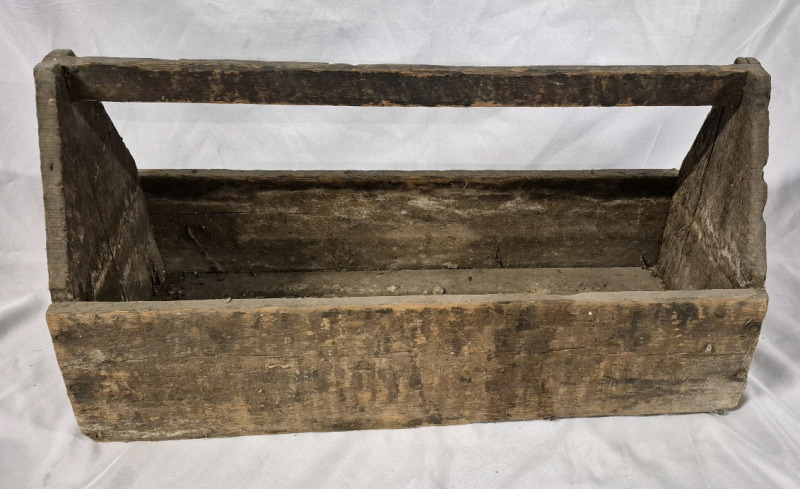 Vintage Wooden Tool Box 27" Long, 11.5" Wide and 14" Tall