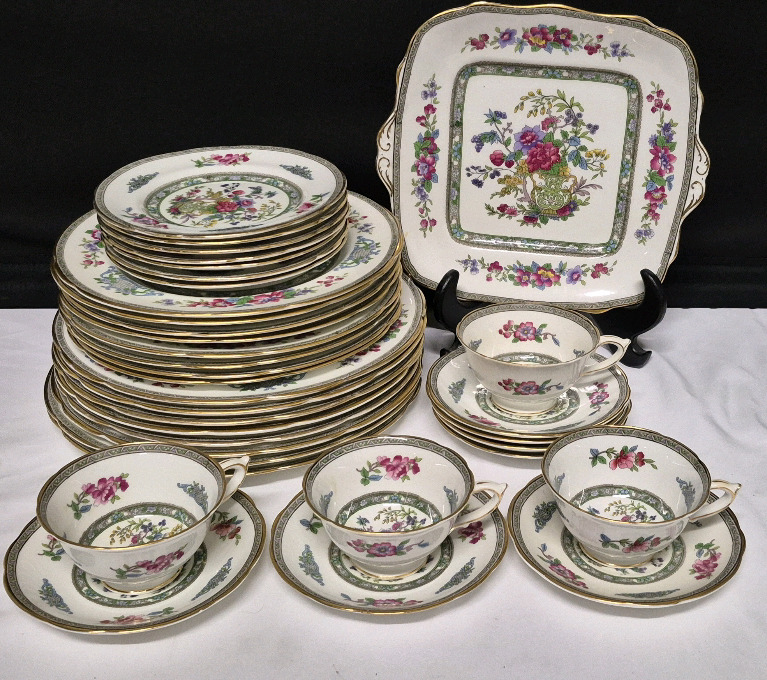 35 Pieces Royal Paragon Dishes - Tree of Kashmir