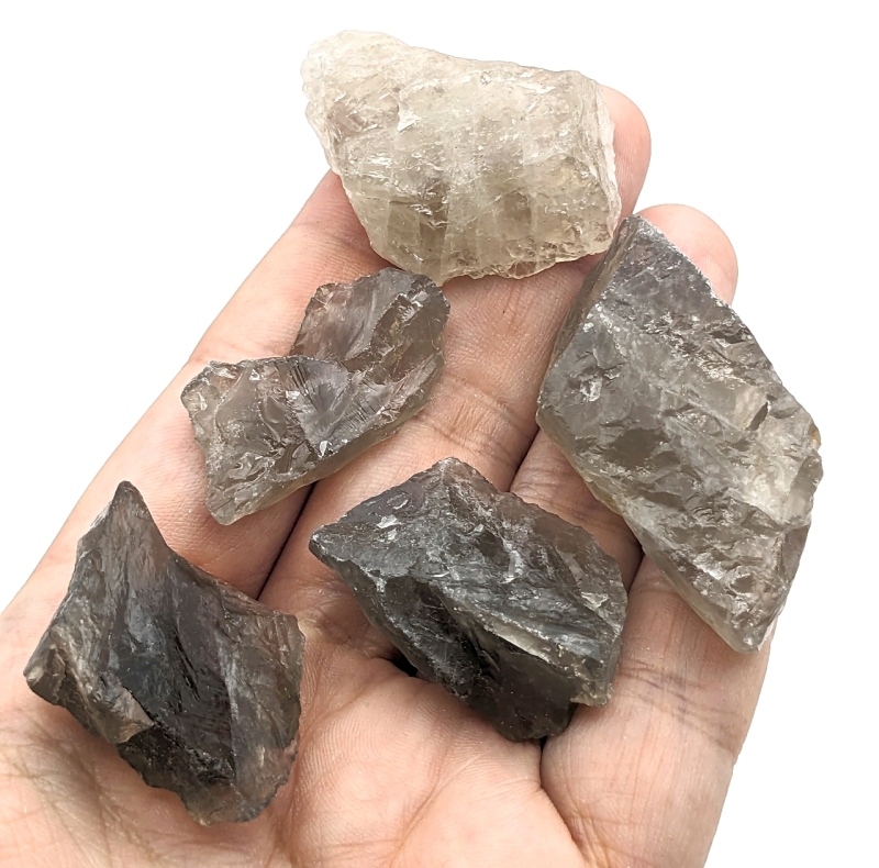 Raw Natural Smoky Quartz Stones (80.4 Grams)