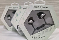 3 New | FLIGHT Athlete Premium Earphones | Sweat Resistant, Built in Mic