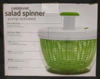 As New In Box Farberware Salad Spinner Pump Activated