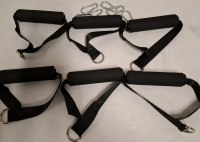 New 6Pcs Single-Grip Handles with Carabiner Clips Exercise Pull Handles for Resistance Tube