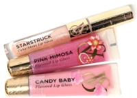 3 New VICTORIA'S SECRET Lip Glosses : Flavored Gloss : Pink Mimosa, Candy Baby (13g ea) & Color Shine Gloss : Starstruck (3.1g) | Over $50 Retail Value