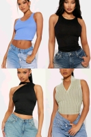 4 New sz Large Women's Fashion Nova Tops Retail Value $84