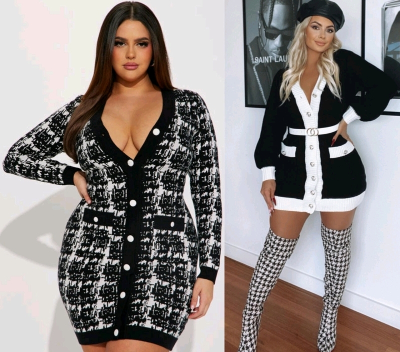 2 New sz 2XL Women's Fashion Nova Sweater Mini Dresses Retail Value $80