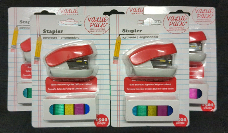 5 New American Crafts Staplers With Assorted Coloured Staples
