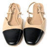 New Size 10 Women's Cap Toe Slingback Ankle Strap Flats / Sandals