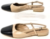 New Size 10 Women's Cap Toe Slingback Ankle Strap Flats / Sandals - 2