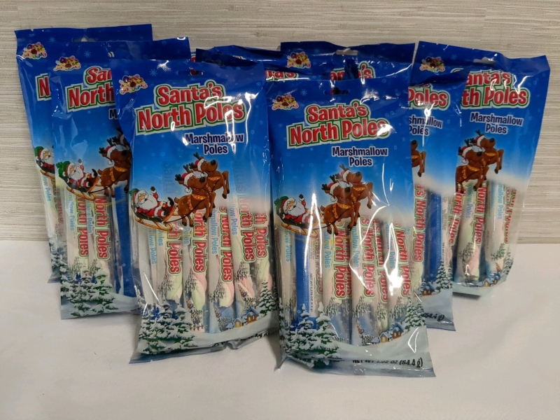 9 New Packages Santa's North Poles Marshmallow Poles