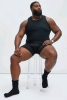 New 3-Pack Size XXXL (41" - 44" Waist) Men's NOVA MEN Essential Modal Boxer Briefs (Black) - 2