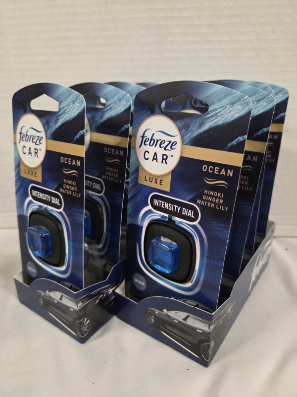 8 New | Febreze Car Luxe: Ocean | w/ Intensity Dial | 2.2mL Ea.