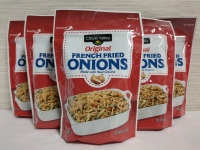 6 New Bags Clover Valley Original French Fried Onions BB 16 JULY 2025