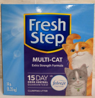 New 14lb Box Fresh Step Multi-Cat Extra Strength Cat Litter