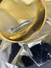 Durable Tungsten Carbide Steel Ring Timeless Black with Vibrant Golden ECG Pattern Signed Romantic Size 12 - 6