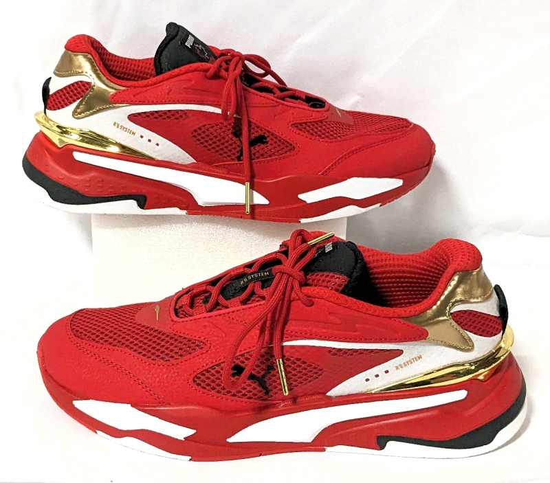 PUMA Adults RS-FAST CANADA Sneakers: High Risk Red, Gold, White (Size 10)