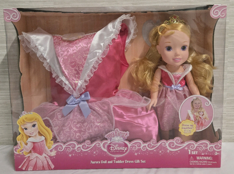 New In Box | Disney Princess Aurora Doll & Toddler Dress Gift Set