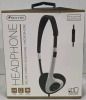 New | SENTRY | Headphone w/ Deluxe Stereo Headphone + Microphone | In-Line Microphone | Silver