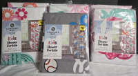 7 New | Comfort Bay Kids Shower Curtains 72" x 72" | Lot Retails $70 USD
