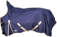 New Size 69" Hercules 347 Mid-Neck Rain Sheet for Horse | 1680 Denier Ripstop - Windproof, Waterproof & Breathable Rainsheet with Adjustable Features | Navy Blue/Beige Retails fir $149