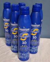 6 As New Coppertone 30 SPF Spray 222mL per Bottle EXP Oct 2025 & Aug 2026