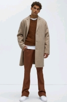 New Size MED Men's NOVA MEN Out of Control Wool Like Long Coat (Tan) | Retails Over $70