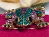 Sparkling Rhinestone Frog Brooch Pendant Such Character <br/>Approximately 1.9 x 1.7 Inch - 5