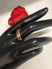 New Lovely Ring Rose Golden Colour 6mm Titanium Steel Band Stamped Size 10 - 4